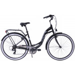 Mestský bicykel Fuzlu Dakota 28" 7prev. hliníkový čierny (9005)
